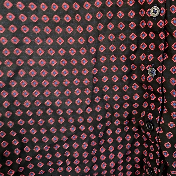 EXPRESS Satin Printed Boyfriend Portofino Blouse - Size S - Picture 3 of 3